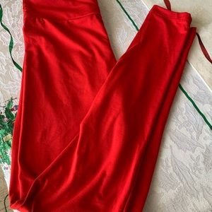 LulaRoe leggings Red